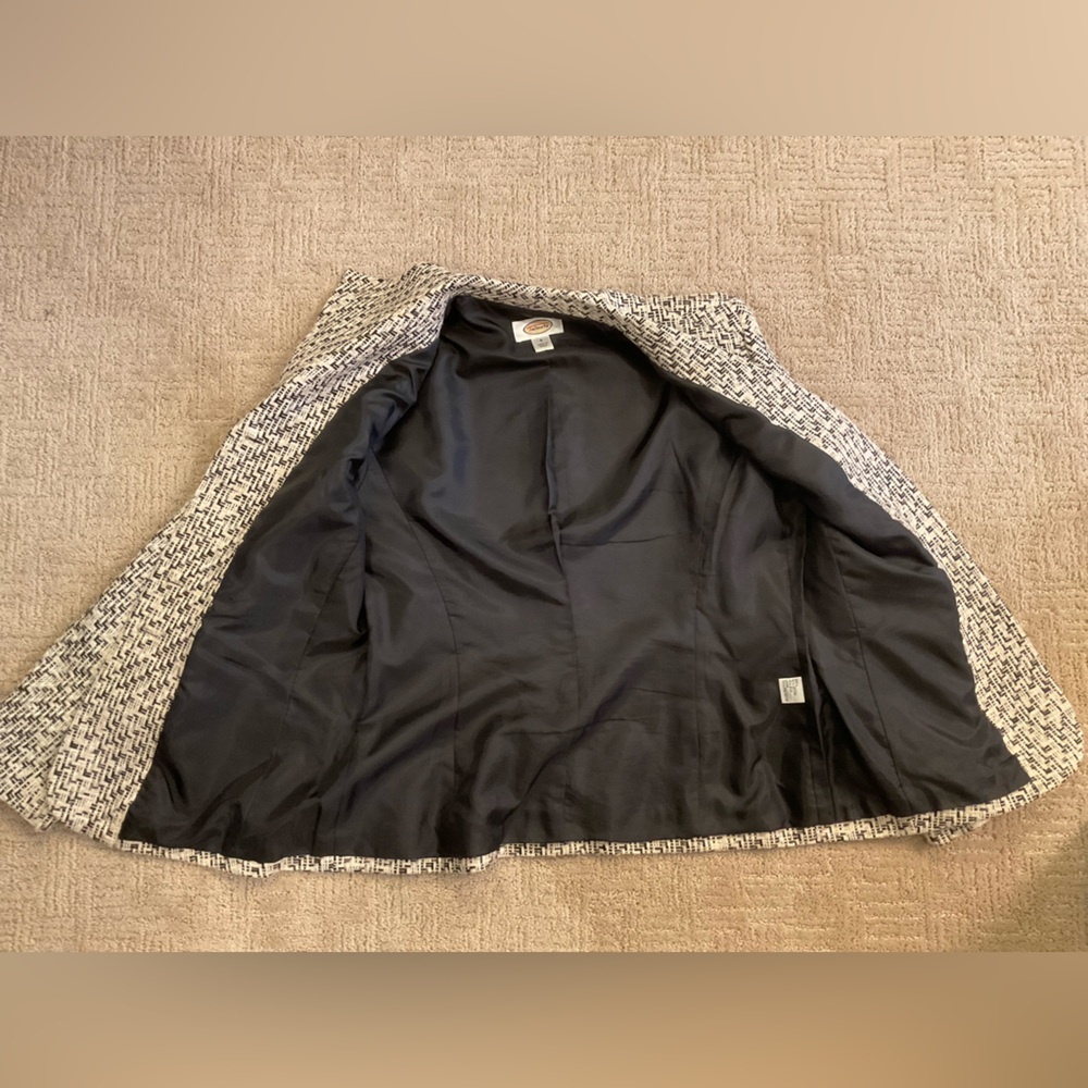 Vintage Talbots Women Blazer Tweed Lined Cotton/Silk Sz 8 M EUC Old Money Office - Picture 3 of 9